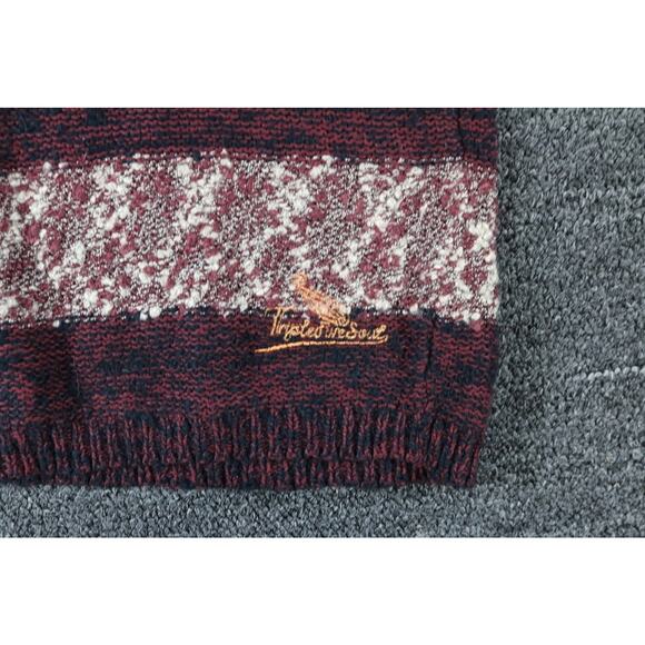 Triple Five Soul Womens Large Striped Sweater Knit Grunge Vintage - Picture 4 of 6